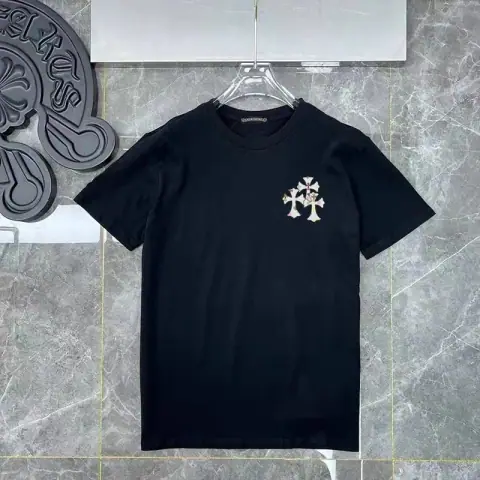 Chrome Hearts-Style Colorful Triple Fleur-de-Lis Cross T-Shirt · Chrome Hearts
