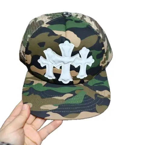 Chrome Hearts Camouflage Triple Cross Mesh Trucker Hat · Chrome Hearts