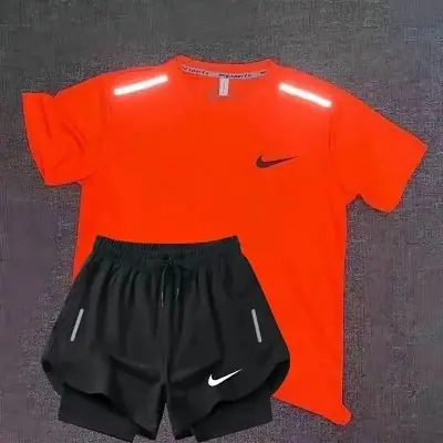 Nike reflective quick-dry short sleeve and shorts sport suit multi-color · Nike