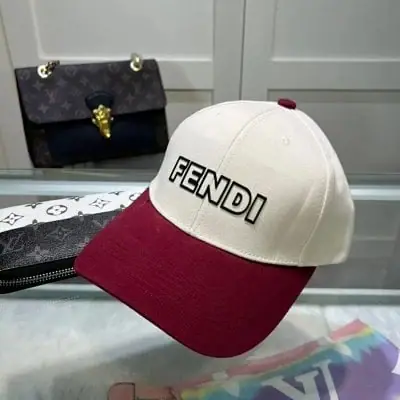 Fendi Two-Tone Cap Red · Fendi