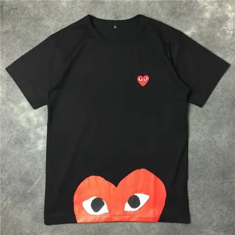 Comme des Garçons PLAY Classic Double-Heart Print T-Shirt · CDG