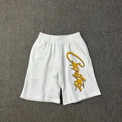 Corteiz Script Logo Shorts White · Corteiz