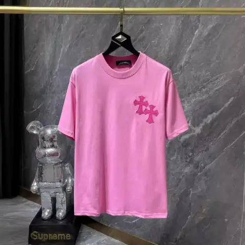 Chrome Hearts Pink Double Cross Patch T-Shirt · Chrome Hearts
