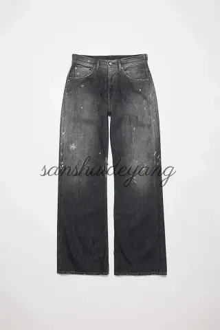 Acne Studios 2021M: Distressed Paint-Splattered Jeans · Acne Studios