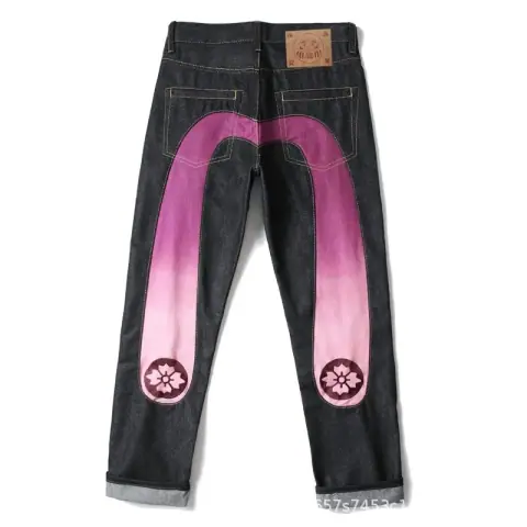 EVISU Classic Gradient "Big M" Cherry Blossom Jeans · Evisu