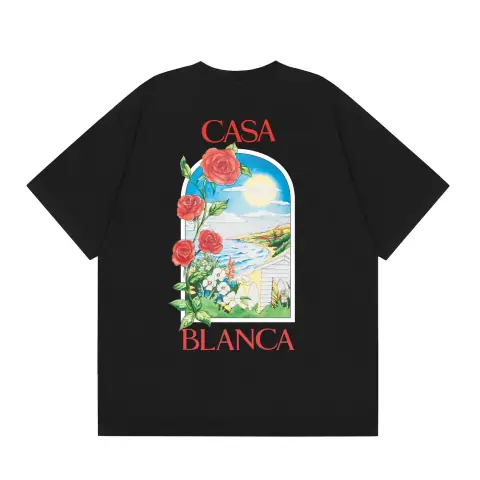 Casablanca Rose Graphic T-Shirt Black · Casablanca