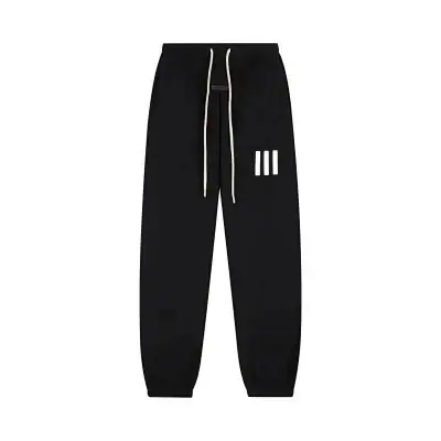 Essentials Three-Bar Logo Sweatpants Black · Essentials