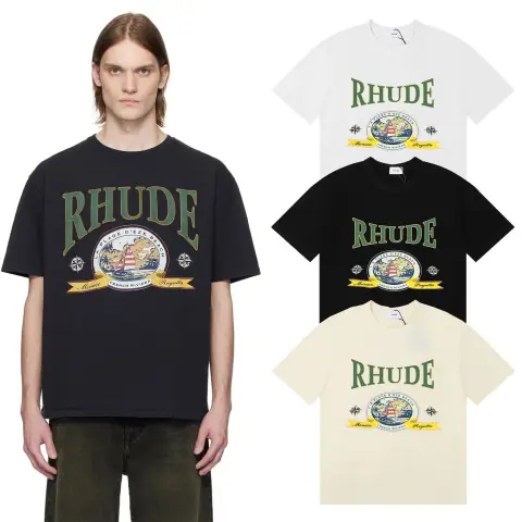 Rhude "La Plage D'Eze" Sailing-Themed T-Shirt · Rhude