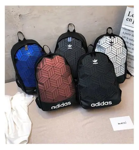 adidas Originals 3D Geometric Diamond-Pattern Backpack · Adidas