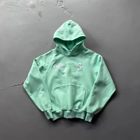 Sixpm Mint Green Distressed Hoodie · Sixpm