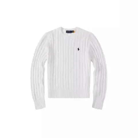 Polo Ralph Lauren Cable-Knit Crewneck Sweater White · Ralph Lauren