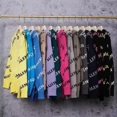 Balenciaga Classic All-Over Logo Sweater · Balenciaga
