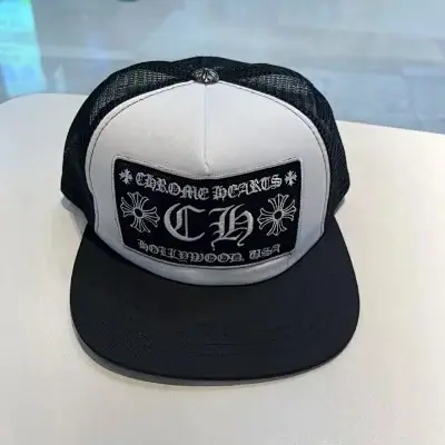 Chrome Hearts color-block mesh trucker cap · Chrome Hearts