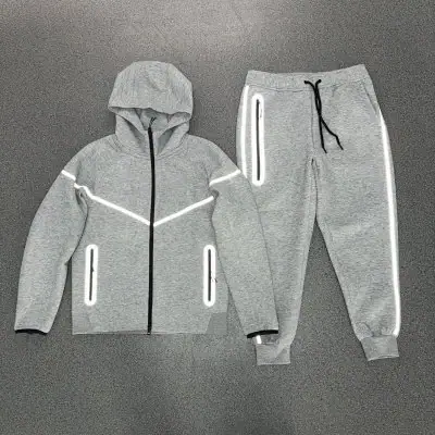Nike Reflective Zip-Up Tracksuit Grey · Nike