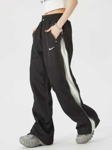 Nike side zipper wide leg track pants · Nike