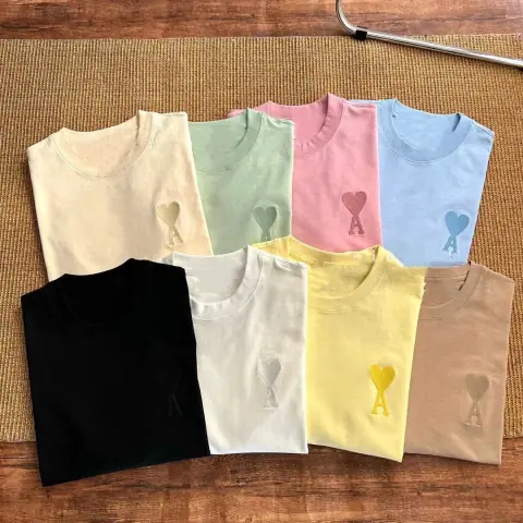 AMI Paris Classic Heart-Embroidered T-Shirt · Ami