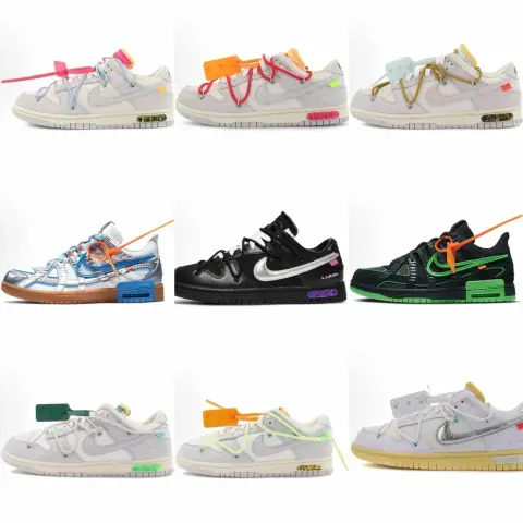 Off-White x Nike Dunk Low The 50 Sneakers · Off-White