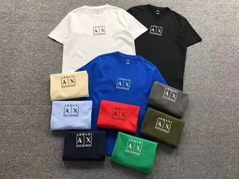 Armani Exchange small logo square print T-Shirt · Armani