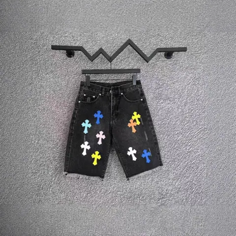 Chrome Hearts Color Cross Denim Shorts · Chrome Hearts