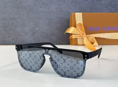 LV monogram integrated shield sunglasses · Louis Vuitton