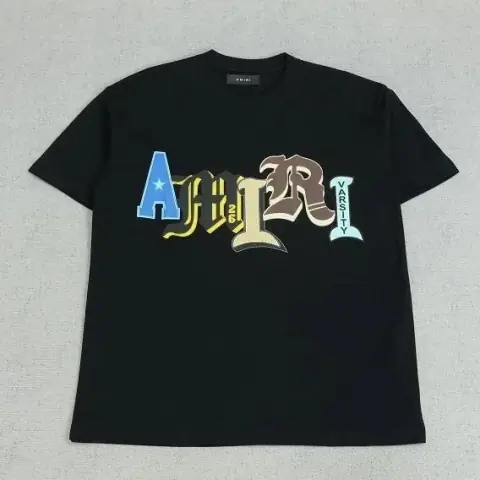 AMIRI "Varsity" Color-Blocked Lettering T-Shirt · AMIRI