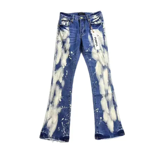 Paint-Splattered Flared Jeans