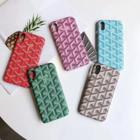 Goyard multi-color print phone case · Goyard