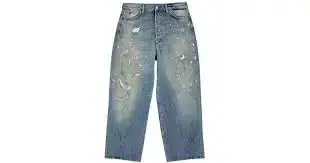 Distressed Paint-Splattered Jeans
