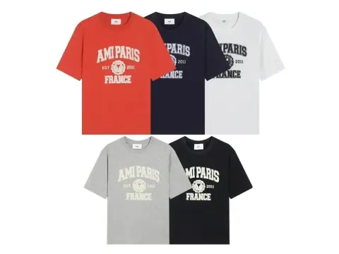 AMI PARIS Collegiate-Style Printed T-Shirt · Ami