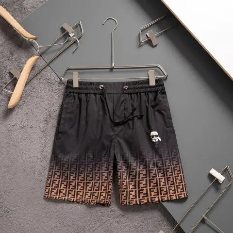 Fendi-Style Gradient FF Monogram Casual Shorts · Fendi