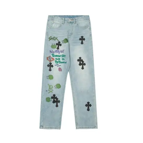 Chrome Hearts Graffiti Jeans · Chrome Hearts