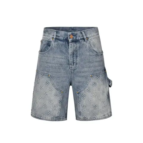 Louis Vuitton Monogram Embossed Cargo Denim Shorts · Louis Vuitton