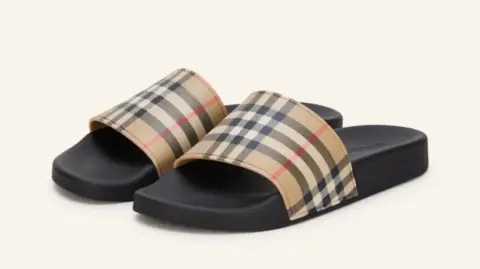 Burberry Check Slides · Burberry