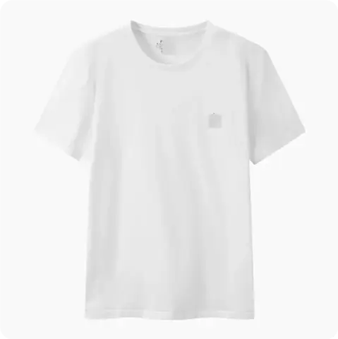 White Chest-Patch T-Shirt
