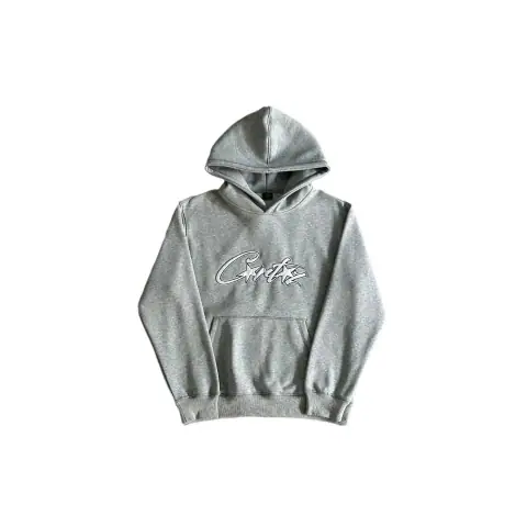 Corteiz-Style Grey Embroidered Hoodie · Corteiz
