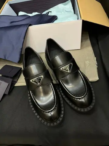 Prada Triangle Logo Platform Loafers · Prada