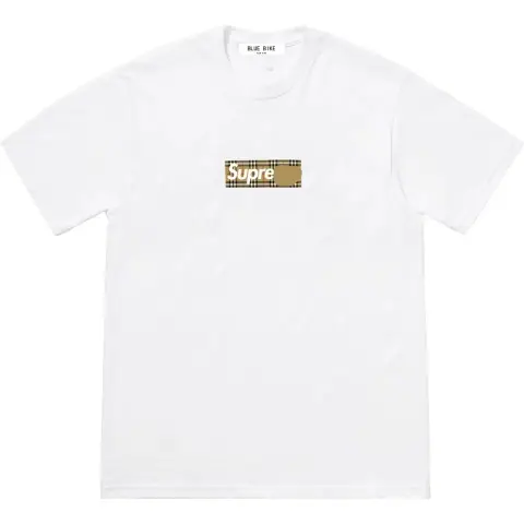 Supreme x Burberry Collab Box Logo-Style T-Shirt · Supreme