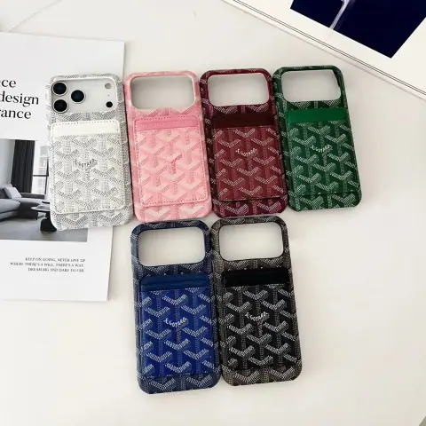 Goyard multi-color print card slot phone case · Goyard