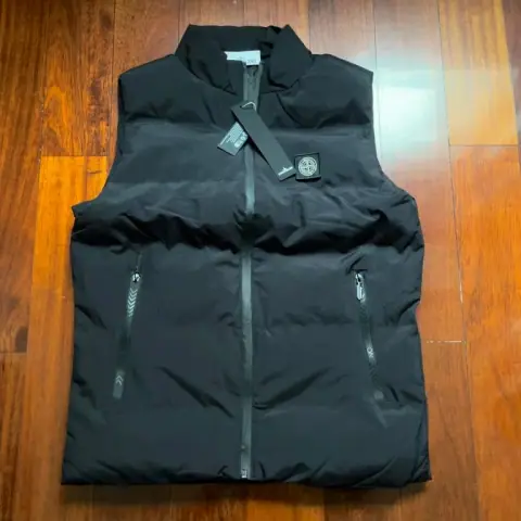 Stone Island compass logo stand collar down vest six colorways · Stone Island