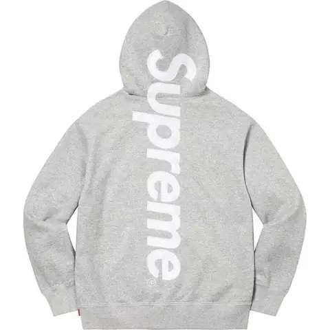 Supreme Vertical Logo Hoodie Grey · Supreme