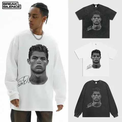 Break Silence Cristiano Ronaldo Graphic T-Shirt · Break Silence