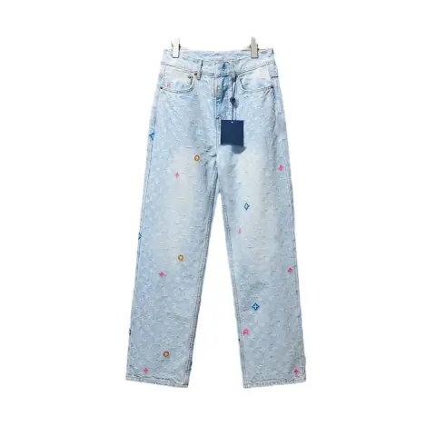 Louis Vuitton Monogram Jacquard Straight-Leg Jeans · Louis Vuitton